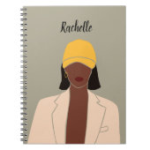 Gepersonaliseerd de Afrikaanse koningin Melanin Notitieboek (Voorkant)