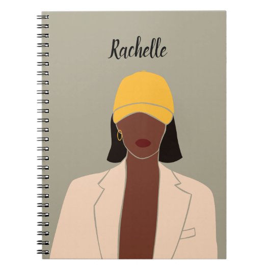 Gepersonaliseerd de Afrikaanse koningin Melanin Notitieboek (Voorkant)