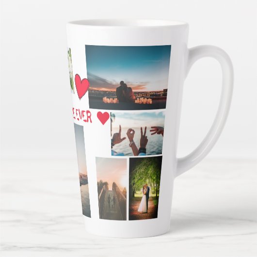 Gepersonaliseerd DE BESTE TIJD VAN de liefde OOIT  Latte Mok (Rechts)