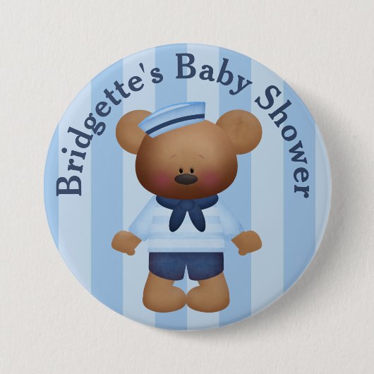 Gepersonaliseerd de Button van het Baby shower van (Voorkant)