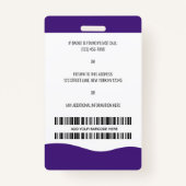 Gepersonaliseerd de Code van de Bar, Logo, Naam, i Badge (Achterkant)