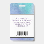 Gepersonaliseerd de Code van de Bar van de Foto Bl Badge (Achterkant)