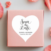 Gepersonaliseerd de datum bruiloft aankondiging hart sticker