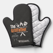 Gepersonaliseerd De Grill Vader Vaderdag BBQ Ovenwant (Voorkant / Achterkant)