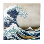 Gepersonaliseerd de Grote Golf van Giften Kanagawa Tegeltje<br><div class="desc">De grote Golf van Kanagawa is een beroemde houtsnededruk door de Japanse kunstenaar Hokusai. Het werd gepubliceerd in 1832 (Periode Edo) als eerste in de reeks van Hokusai 36 Uitzichten van Onderstel Fuji en is zijn beroemdste werk. Het schildert een enorme golf af die boten bedreigen dichtbij de Japanse prefectuur...</div>