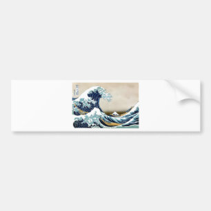 Gepersonaliseerd de Grote Golf van Kanagawa Gifts Bumpersticker