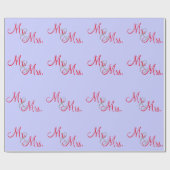 Gepersonaliseerd de heer en mevrouw cadeaupapier (Vlak)