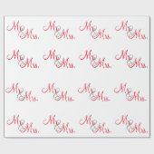 Gepersonaliseerd de heer en mevrouw cadeaupapier (Vlak)