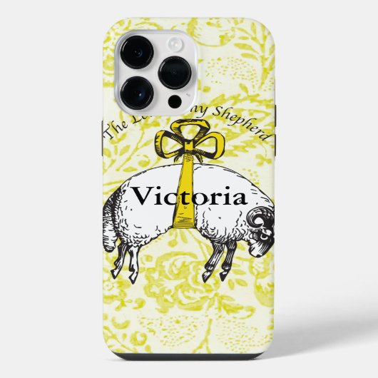 Gepersonaliseerd DE HEER is mijn herder Psalm 23 iPhone Hoesje (Achterkant)