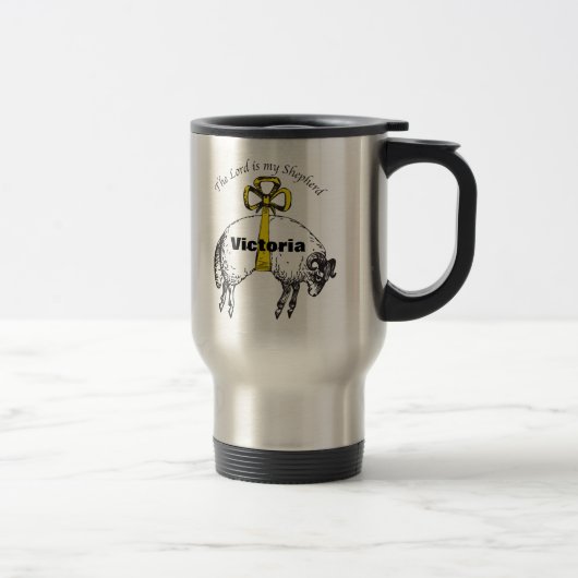 Gepersonaliseerd DE HEER is mijn herder Psalm 23 Reisbeker (Rechts)