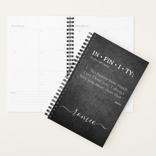 Gepersonaliseerd DE INFINITEIT U MEER DAGEN Wekeli Planner (Display)