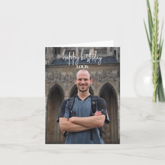 Gepersonaliseerd de Kaart van Happy Birthday (Voorkant)