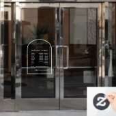 Gepersonaliseerd de kantooruren van het Lijst Arch Raamsticker (Kantoordeur)