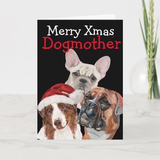 Gepersonaliseerd de kerstkaart van uw hond bedankkaart (Voorkant)