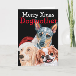 Gepersonaliseerd de kerstkaart van uw hond bedankkaart