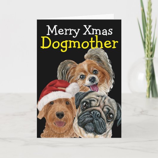 Gepersonaliseerd de kerstkaart van uw hond bedankkaart (Voorkant)