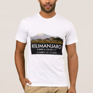 Gepersonaliseerd de Kilimanjaro Climemorative T-shirt