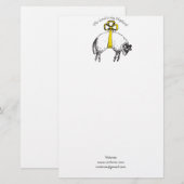 Gepersonaliseerd De LORD is mijn herder Psalm 23 Briefpapier (Voorkant / Achterkant)