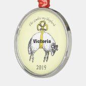 Gepersonaliseerd De LORD is mijn herder Psalm 23 Metalen Ornament (Links)