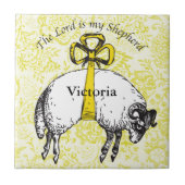 Gepersonaliseerd De LORD is mijn herder Psalm 23 Tegeltje (Voorkant)