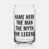 Gepersonaliseerd De Man De Mythe De Legende Blikvorm Glas (Achterkant)