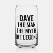 Gepersonaliseerd De Man De Mythe De Legende Blikvorm Glas (Voorkant)