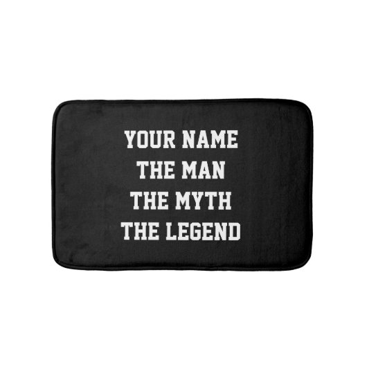 Gepersonaliseerd De man mythe legende non slibbad  Badmat (Voorkant)