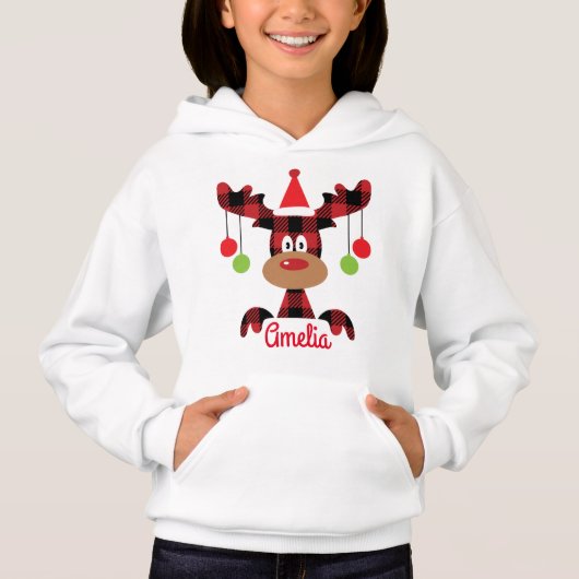 Gepersonaliseerd de naam Cute Reindeer Kerstmis (Voorkant)