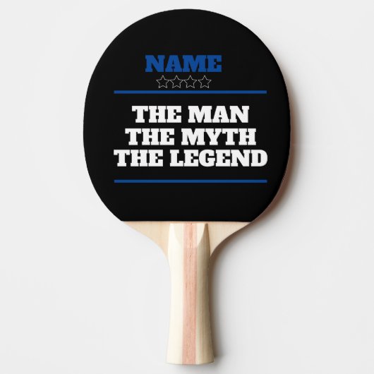 Gepersonaliseerd de naam van het Man The Myth The  Tafeltennisbatje (Voorkant)