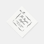 Gepersonaliseerd de nacht voor de boog cocktail se servet (Hoek)