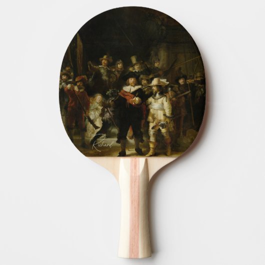 Gepersonaliseerd-De Nachtwacht-Rembrandt Tafeltennisbatje (Voorkant)