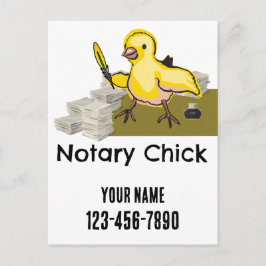 Gepersonaliseerd de notaris chick Yellow Feather Q Briefkaart