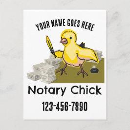 Gepersonaliseerd de notaris chick Yellow Feather Q Briefkaart