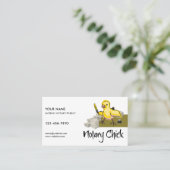 Gepersonaliseerd de notaris chick Yellow Feather Q Visitekaartje (Staand voorkant)
