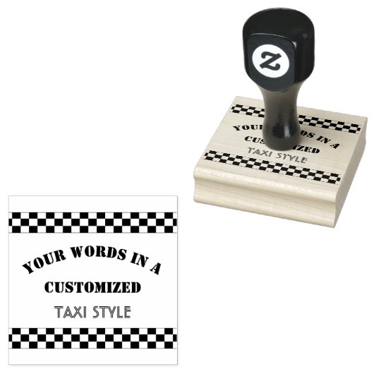 Gepersonaliseerd de Tekst van de Stijl Taxi met de Rubberstempel (Gestempeld)