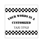 Gepersonaliseerd de Tekst van de Stijl Taxi met de Rubberstempel (Afrduk)