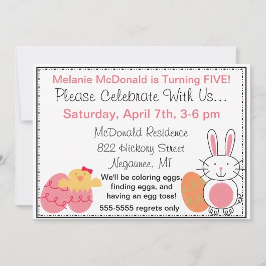 Gepersonaliseerd de Uitnodiging van de Dag van de  (Achterkant)