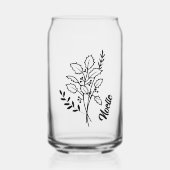 Gepersonaliseerd December Geboortemaand Bloem Holl Blikvorm Glas (Voorkant)