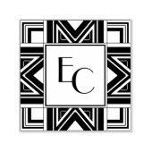 Gepersonaliseerd Deco Era Monogram Zelfinktende Stempel (Design)
