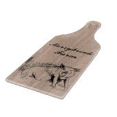 Gepersonaliseerd decoratief Boerderij op hout Snijplank (Hoek)