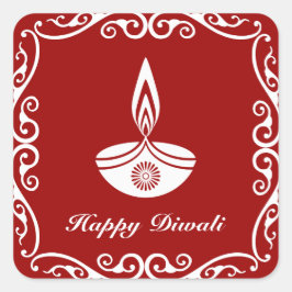 Gepersonaliseerd decoratief Diwali-ontwerp Vierkante Sticker