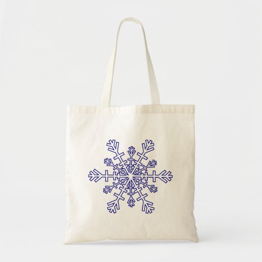 Gepersonaliseerd decoratief grappig kerstsnowflake tote bag (Voorkant)