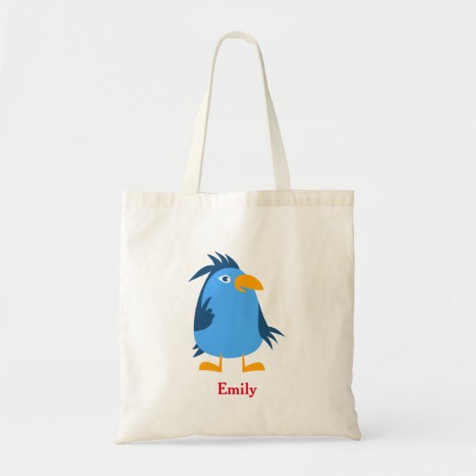 Gepersonaliseerd decoratief vogelblauw tote bag (Voorkant)