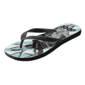 Gepersonaliseerd  Deer Sun en Stripes Patroon Teenslippers (Schuin)