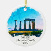 Gepersonaliseerd Delphi Ornament, Griekenland Keramisch Ornament (Voorkant)