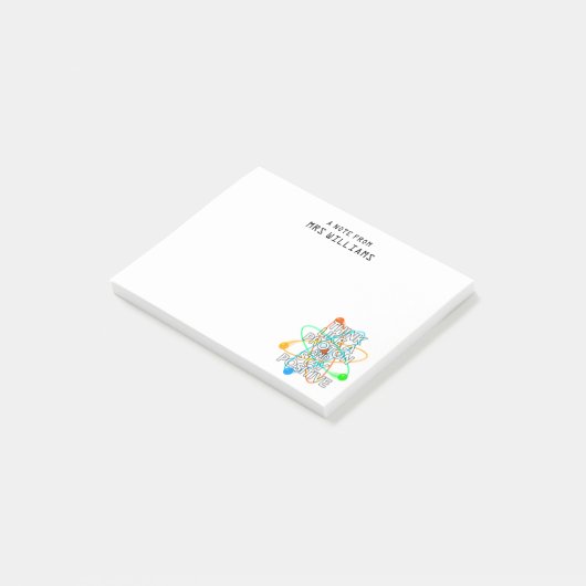 Gepersonaliseerd DENK ALS EEN PROTON EN BLIJF POSI Post-it® Notes (Schuin)