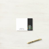 Gepersonaliseerd DENK ALS EEN PROTON EN BLIJF POSI Post-it® Notes (Op bureau)