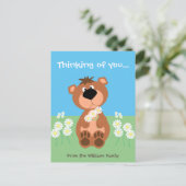 Gepersonaliseerd denken aan jou Schattige Grappig  Briefkaart (Staand voorkant)