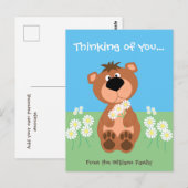 Gepersonaliseerd denken aan jou Schattige Grappig  Briefkaart (Voorkant / Achterkant)