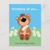 Gepersonaliseerd denken aan jou Schattige Grappig Briefkaart (Voorkant)